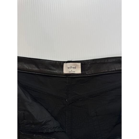 Wilfred Aritzia Melina Faux Leather Pants Black Women’s 8 Minimalist Futurism - Picture 9 of 16